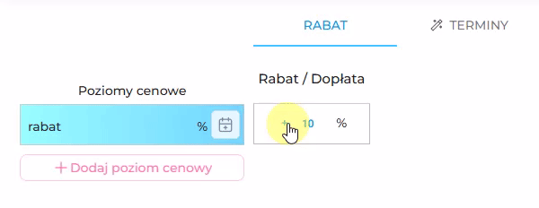 Plan cenowy - rabat