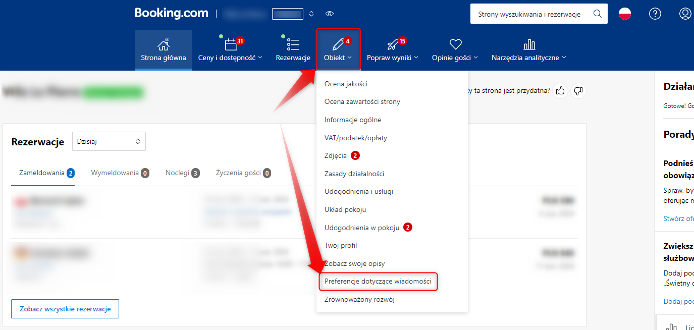 Problem z dostarczaniem wiadomości do Booking.com