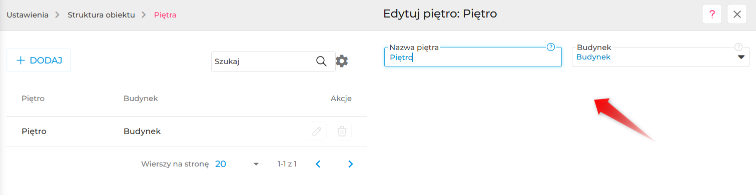 Używanie budynków i pięter