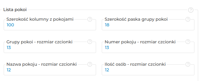 Lista pokoi