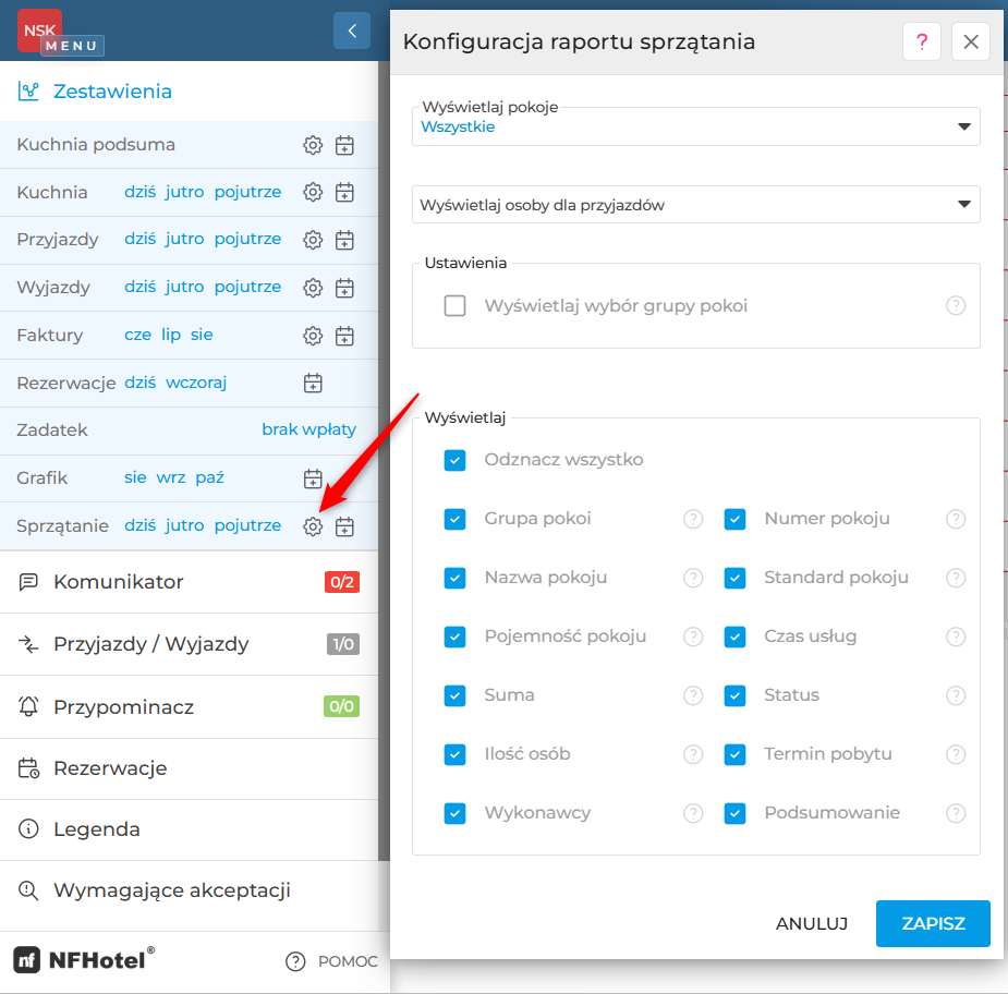 Raport PDF sprzątania