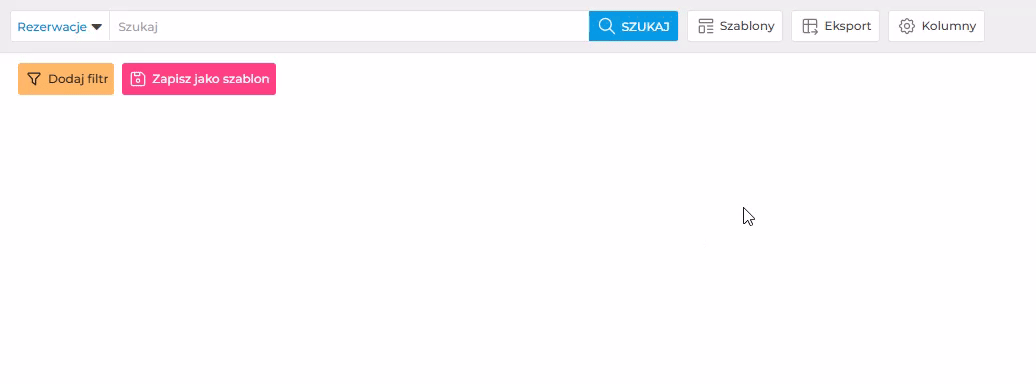 Widok kolumn w wyszukiwarce zaawansowanej